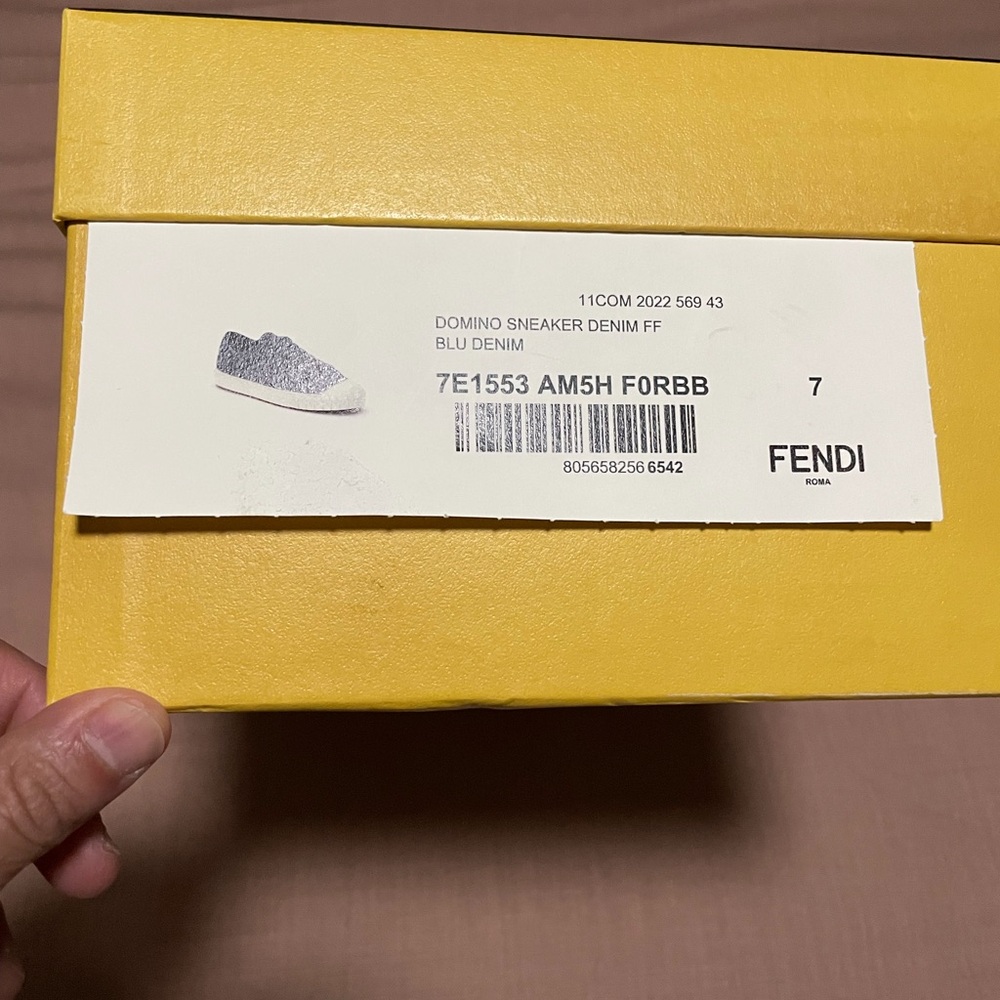 Fendi denim men sneakers new in box